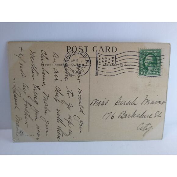 Easter Postcard Chicks In Airplane Plane Barton Spooner Fantasy 332 Vintage 1914 - Picture 3 of 4